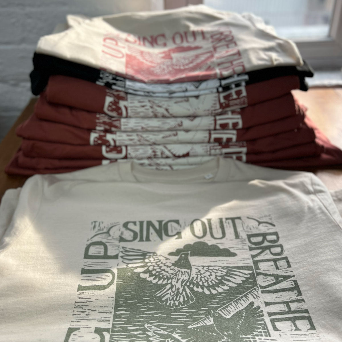 Screen printed band t-shirts, band merchandise
