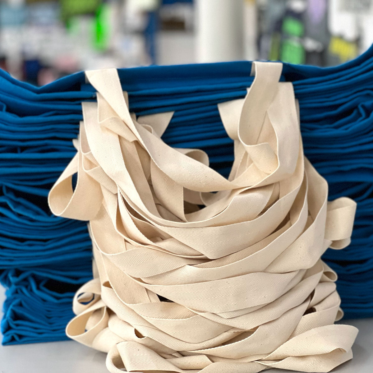 Custom Made cotton shopping bags manufactured in the UK